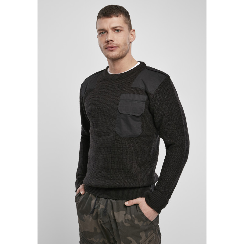 MENSWEAR Military Sweater Black